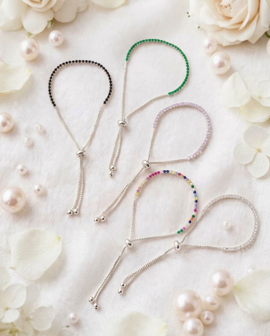 Pulsera Tenis Ajustable en plata 925 — MARDAN JOYAS